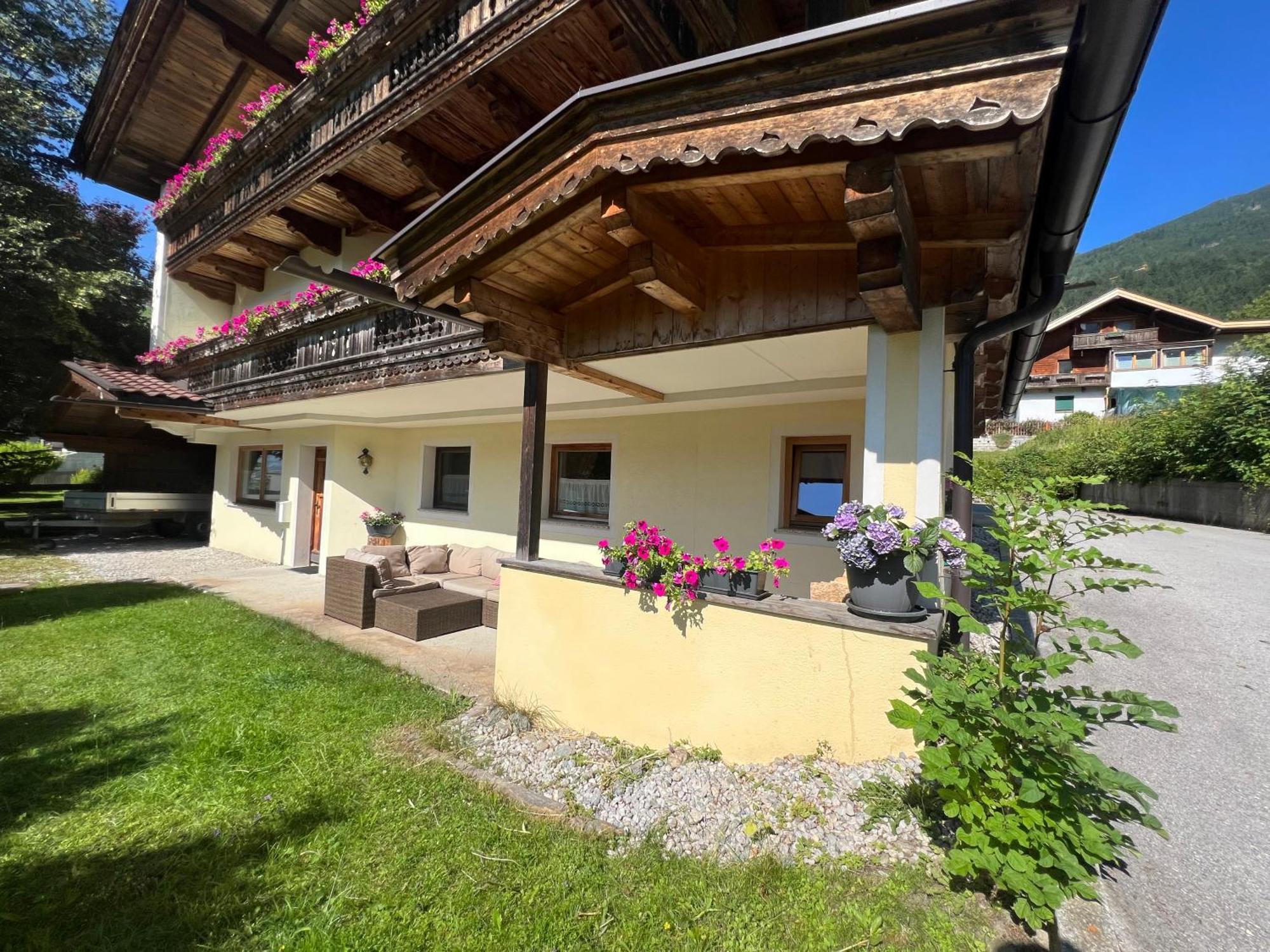 Ferienwohnung Steinbock Terrasse, Gartensauna, Garten, Grillplatz Stumm Exterior foto